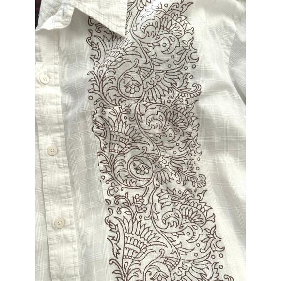 Orvis Embroidered Short Sleeve Button Up Shirt Men’s XXL White Cotton - Picture 7 of 7